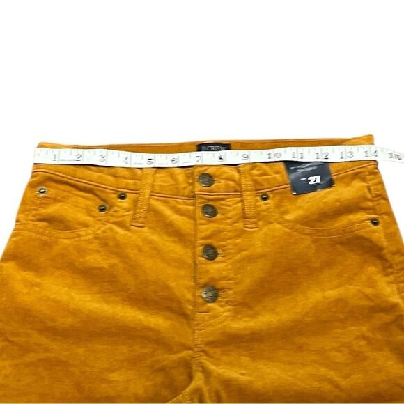 J.Crew Women’s 9” High-Rise Skinny Mustard Yellow Corduroy Pants, Size 27, NWT - Picture 5 of 8